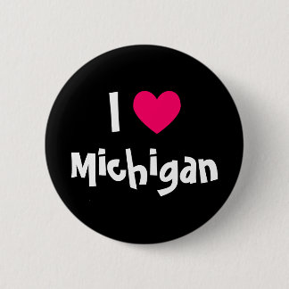 I Heart Michigan 6 Cm Round Badge