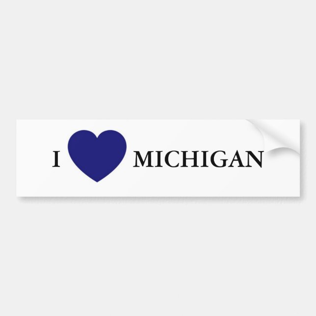 I heart Michigan Bumper Sticker (Front)