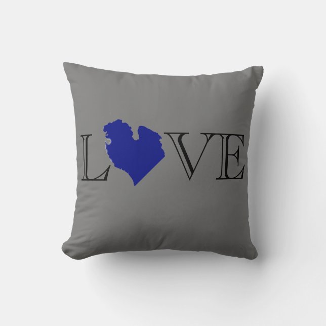 I heart Michigan, Great Lake design Cushion (Front)