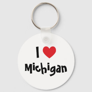 I Heart Michigan Key Ring