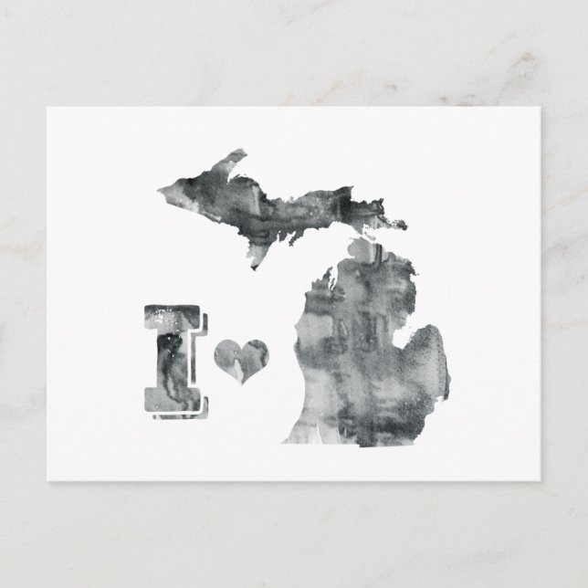 I heart Michigan Postcard (Front)