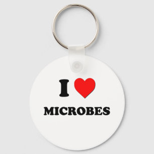I Heart Microbes Key Ring