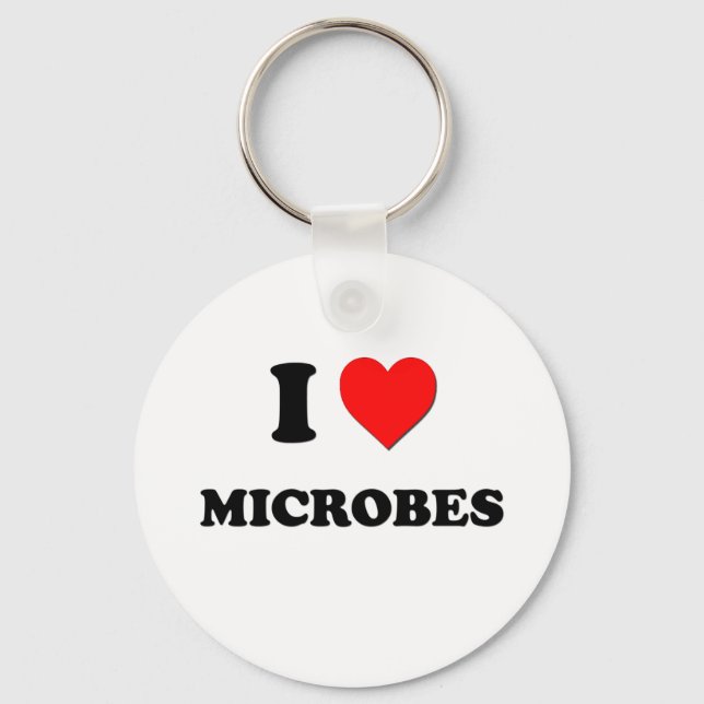 I Heart Microbes Key Ring (Front)