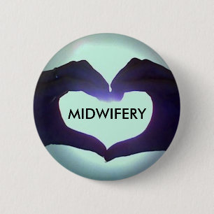 I heart Midwifery 6 Cm Round Badge