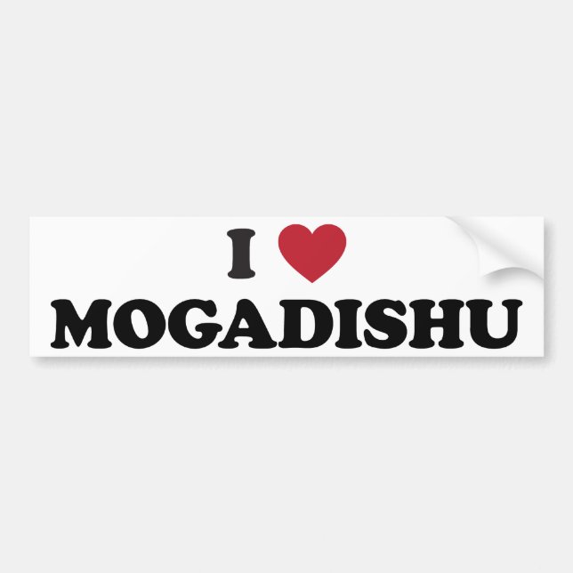 I Heart Mogadishu Somalia Bumper Sticker (Front)