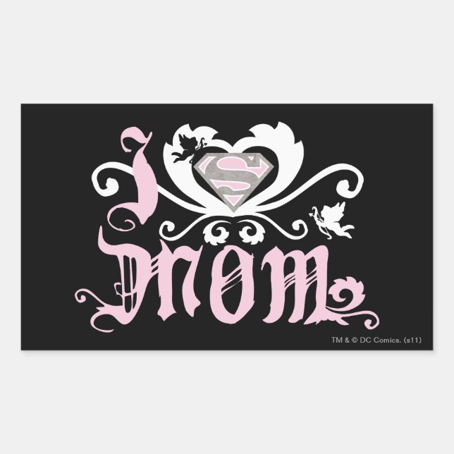 I Heart Mom  Pink Rectangular Sticker (Front)
