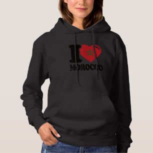 I Heart Morocco Beautiful Morocco Flag I Love Moro Hoodie