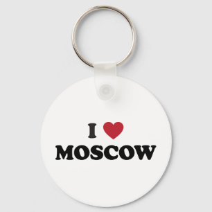I Heart Moscow Russia Key Ring