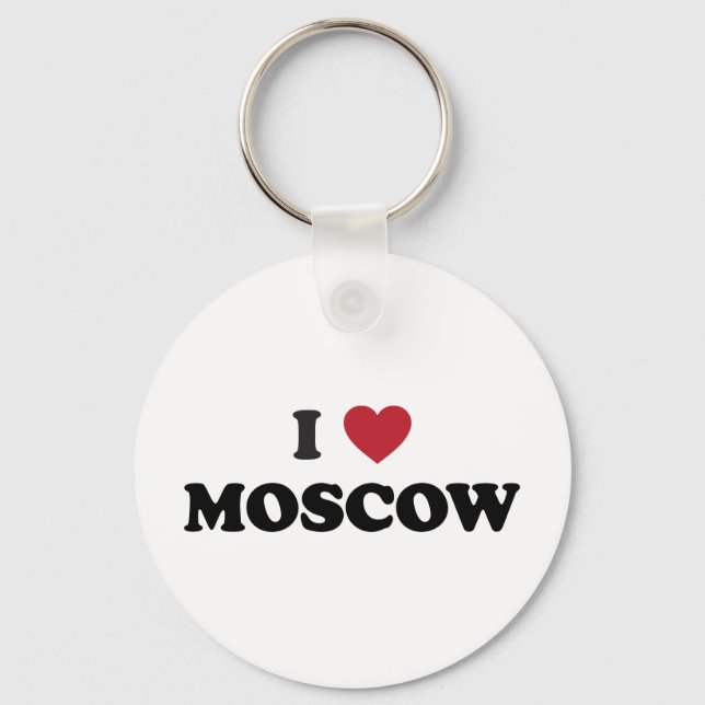 I Heart Moscow Russia Key Ring (Front)