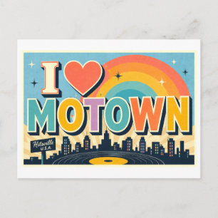 "I [Heart] Motown" Postcard