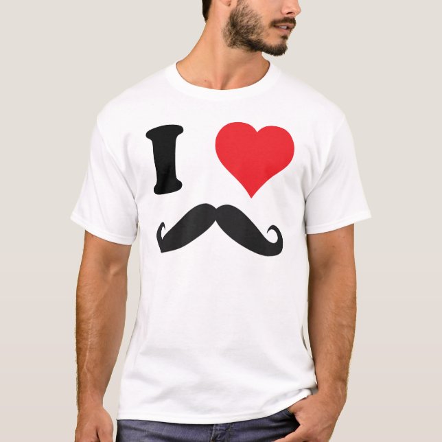 I HEART MOUSTACHE! T-Shirt (Front)