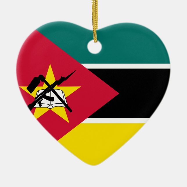 I Heart Mozambique Ceramic Tree Decoration (Front)