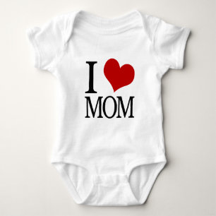 I Heart Mum (I Love Mum) Baby Onsie Bodysuit