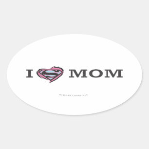 I Heart Mum Oval Sticker