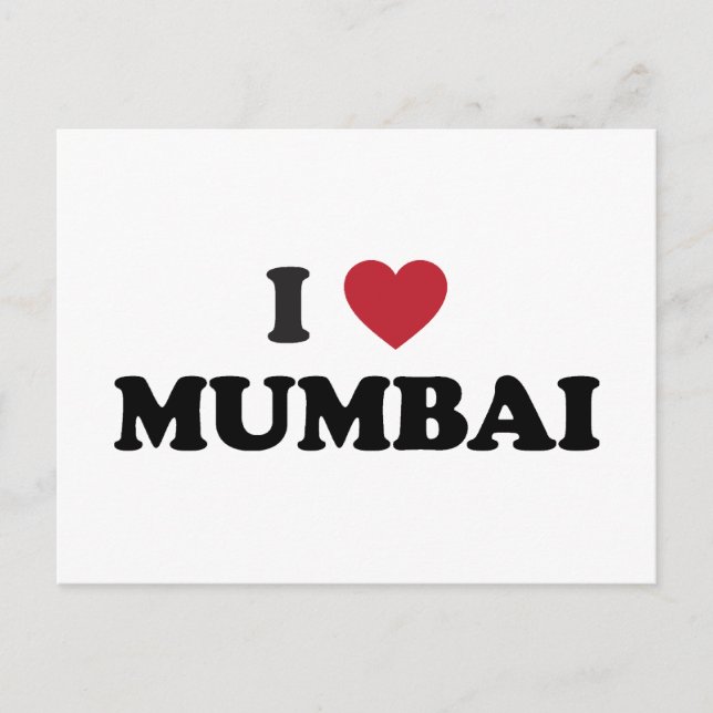 I Heart Mumbai India Postcard (Front)