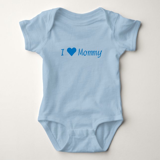 I [Heart] Mummy Blue Bodysuit (Front)
