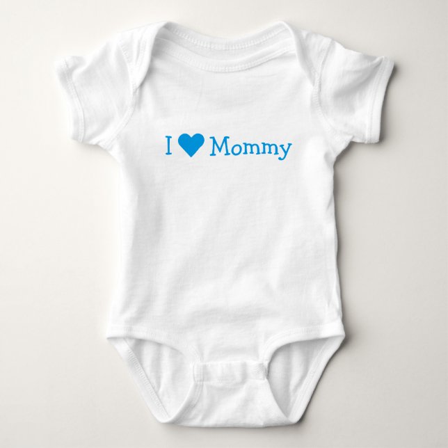 I [Heart] Mummy White Bodysuit (Front)