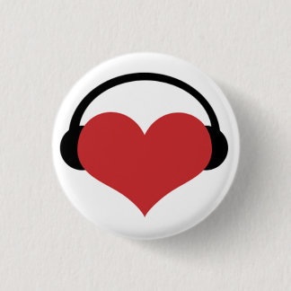 I Heart Music 3 Cm Round Badge