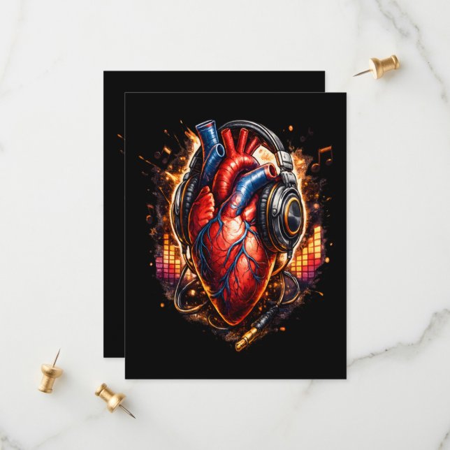 I Heart Music Save The Date (Front/Back In Situ)
