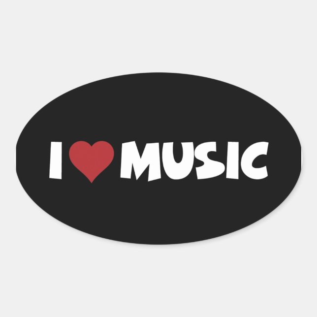 I [Heart] Music Sticker (Front)