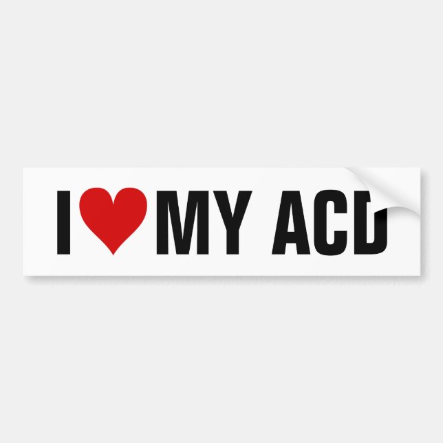I [Heart] MY ACD Bumper Sticker (Front)