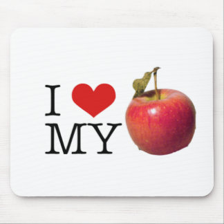 I Heart My Apple Mouse Mat