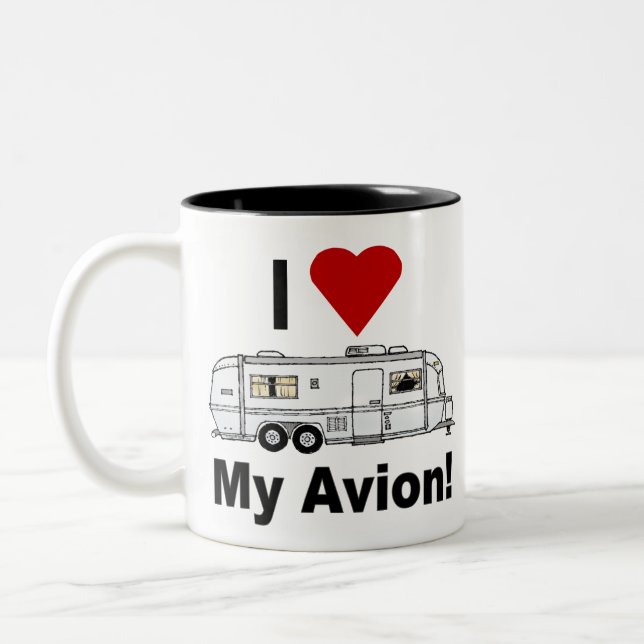 I heart My Avion-fullrig Two-Tone Coffee Mug (Left)