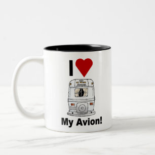 i Heart my Avion-rear Two-Tone Coffee Mug