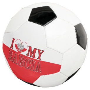 I Heart My Babcia Football