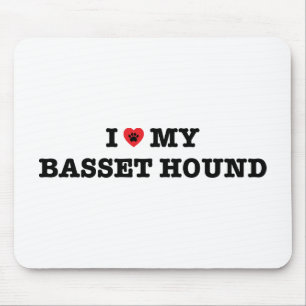 I Heart My Basset Hound Mouse Mat
