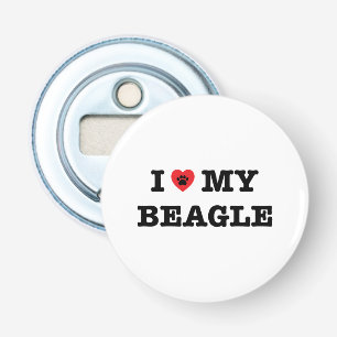 I Heart My Beagle Bottle Opener
