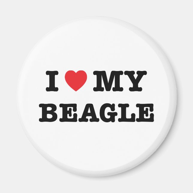I Heart My Beagle Magnet (Front)