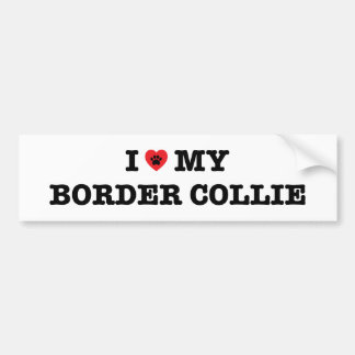 I Heart My Border Collie Bumper Sticker