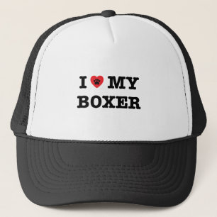 I Heart My Boxer Trucker Hat