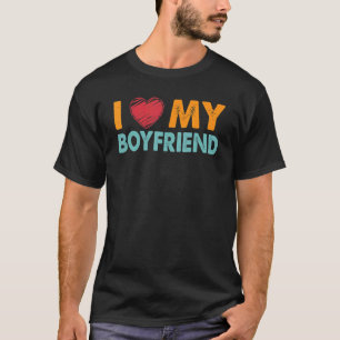 I Heart My Boyfriend Loving Girlfriend Couple T-Shirt