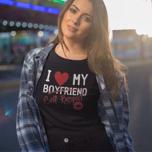 I Heart My Boyfriend Self Respect Breakup dark  T-Shirt