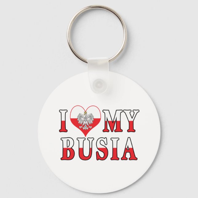 I Heart My Busia Key Ring (Front)