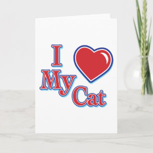 I heart my cat holiday card