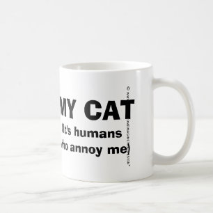 I Heart my Cat, It's Humans Who Annoy Me Mug