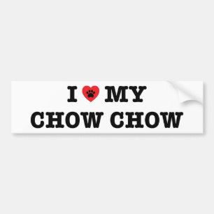 I Heart My Chow Chow Bumper Sticker