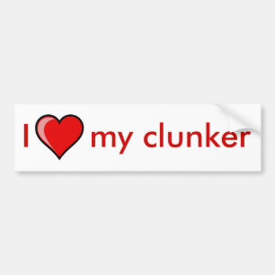 I Heart my clunker Bumper Sticker