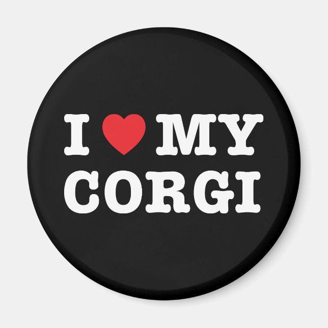 I Heart My Corgi Magnet (Front)