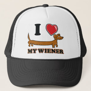 I Heart my Dachshund Wiener Trucker Hat
