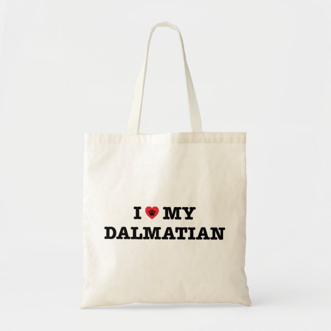 I Heart My Dalmatian Tote Bag (Front)