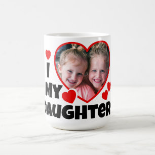 I Heart My Daughters Personalised Photo Coffee Mug