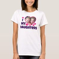I Heart My Daughters Personalised Photo Pink
