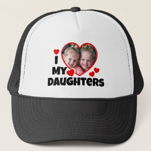 I Heart My Daughters Personalised Photo Trucker Hat