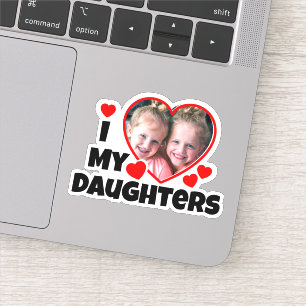 I Heart My Daughters Personalized Photo Contour