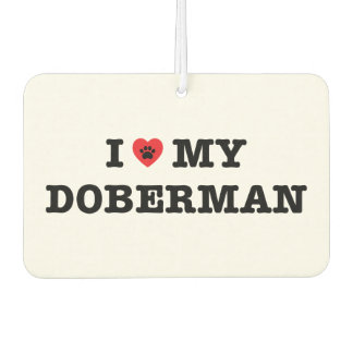 I Heart My Doberman Car Air Freshener