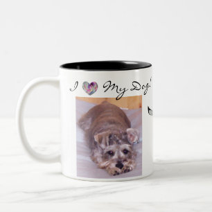 I Heart My Dog! Two-Tone Coffee Mug
